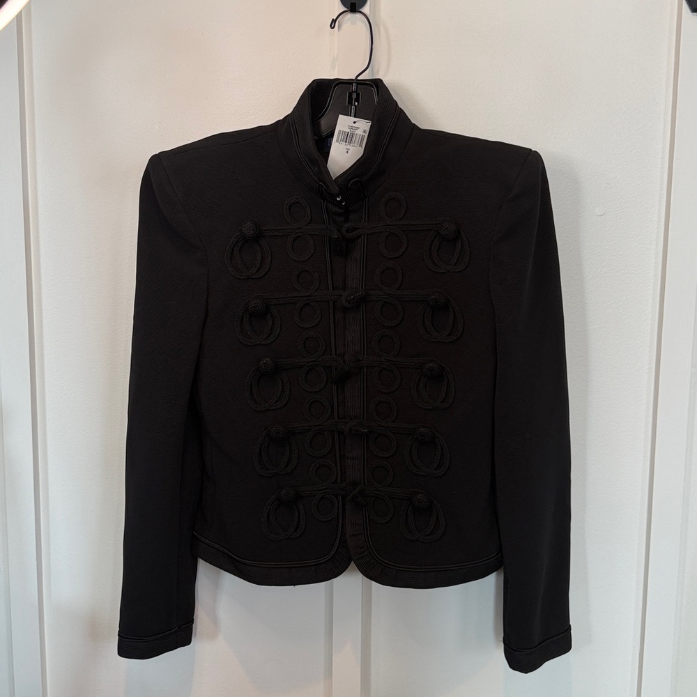 NWT Sold out Polo Ralph Lauren Sz 4 Women’s Soutache-Trim Black Band Jacket